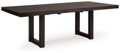 Neymorton Rectangular Butterfly Extendable Dining Table;Dark Grayish Brown