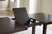 Neymorton Rectangular Butterfly Extendable Dining Table;Dark Grayish Brown