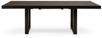 Neymorton Rectangular Butterfly Extendable Dining Table;Dark Grayish Brown