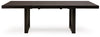Neymorton Rectangular Butterfly Extendable Dining Table;Dark Grayish Brown