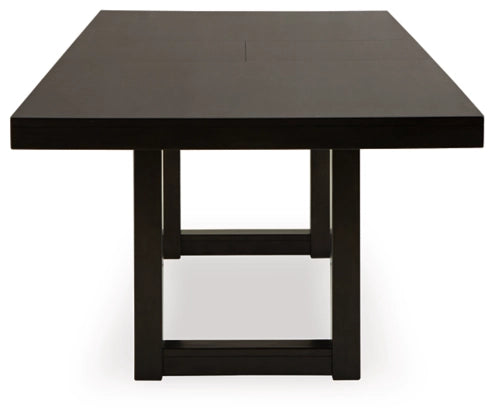 Neymorton Rectangular Butterfly Extendable Dining Table;Dark Grayish Brown