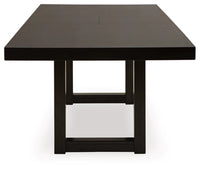 Neymorton Rectangular Butterfly Extendable Dining Table;Dark Grayish Brown