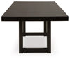 Neymorton Rectangular Butterfly Extendable Dining Table;Dark Grayish Brown