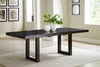Neymorton Rectangular Butterfly Extendable Dining Table;Dark Grayish Brown