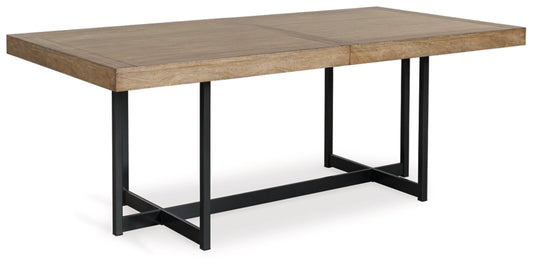 Tomtyn Rectangular Extendable Dining Table;Light Brown