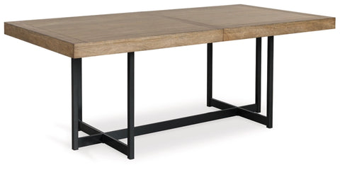 Tomtyn Rectangular Extendable Dining Table;Light Brown