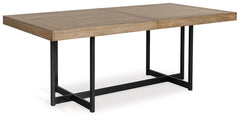 Tomtyn Rectangular Extendable Dining Table;Light Brown