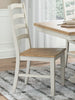 Westlinport Dining Chair; Antique White/Natural