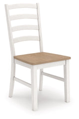 Westlinport Dining Chair; Antique White/Natural