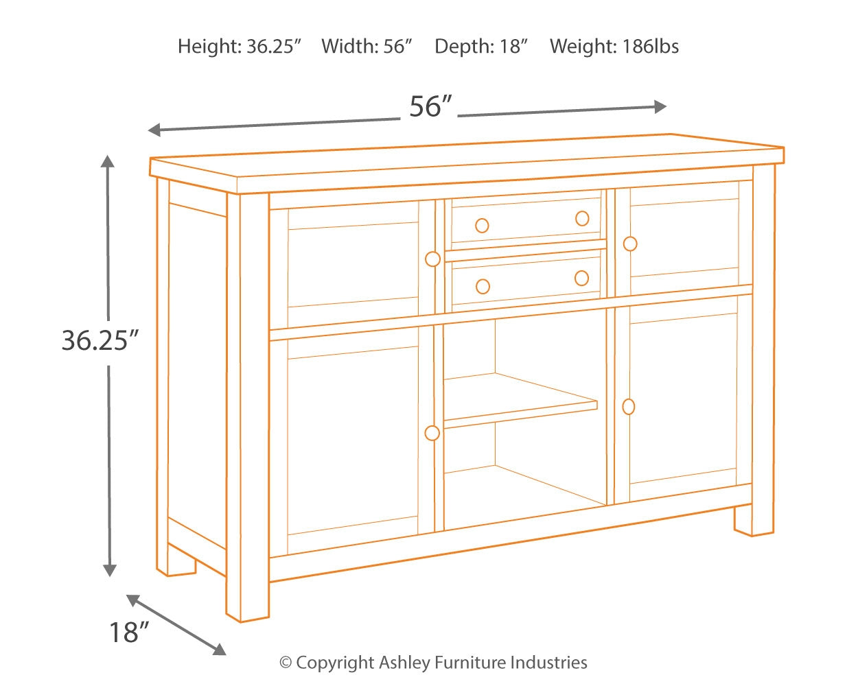 Moriville Dining Server - Ashley Furniture - Brunei