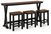 Wildenauer RECT DRM Counter TBL Set;Brown/Black