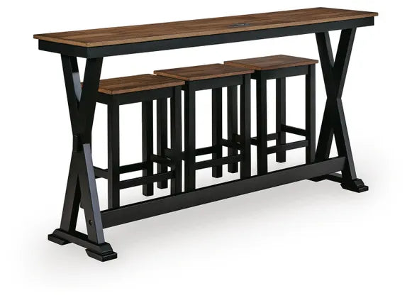 Wildenauer RECT DRM Counter TBL Set;Brown/Black