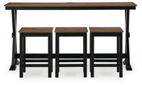 Wildenauer RECT DRM Counter TBL Set;Brown/Black