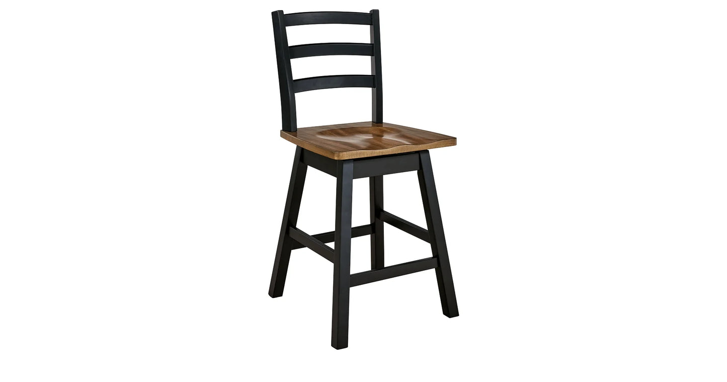 Wildenauer Counter Height Swivel Barstool;Brown/Black