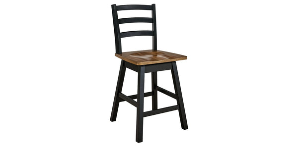 Wildenauer Counter Height Swivel Barstool;Brown/Black