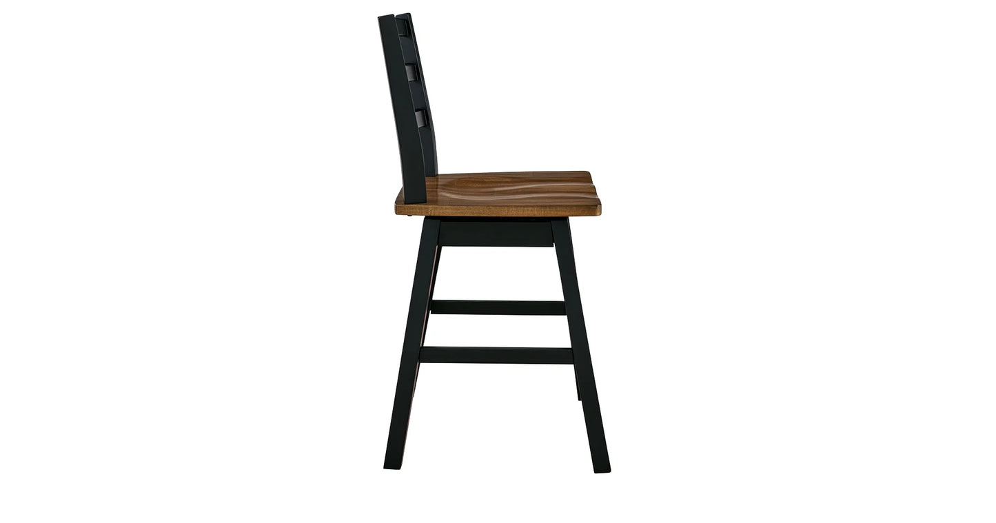 Wildenauer Counter Height Swivel Barstool;Brown/Black
