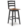 Wildenauer Tall Swivel Barstool (Set of 2);Black
