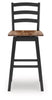 Wildenauer Tall Swivel Barstool (Set of 2);Black