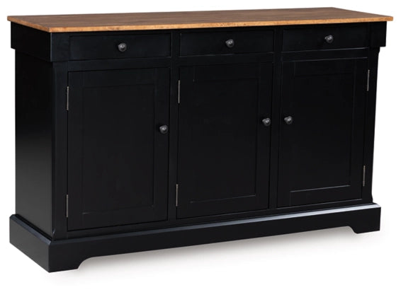 Wildenauer Dining Room Server; Brown/Black