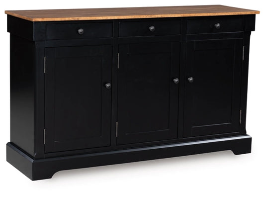 Wildenauer Dining Room Server; Brown/Black