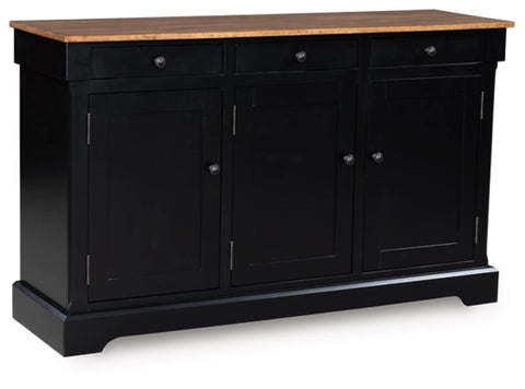 Wildenauer Dining Room Server; Brown/Black