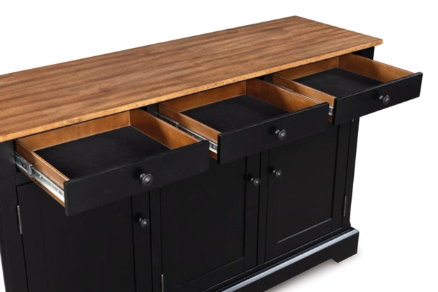 Wildenauer Dining Room Server; Brown/Black