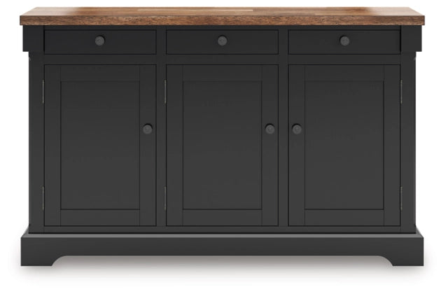 Wildenauer Dining Room Server; Brown/Black