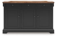 Wildenauer Dining Room Server; Brown/Black