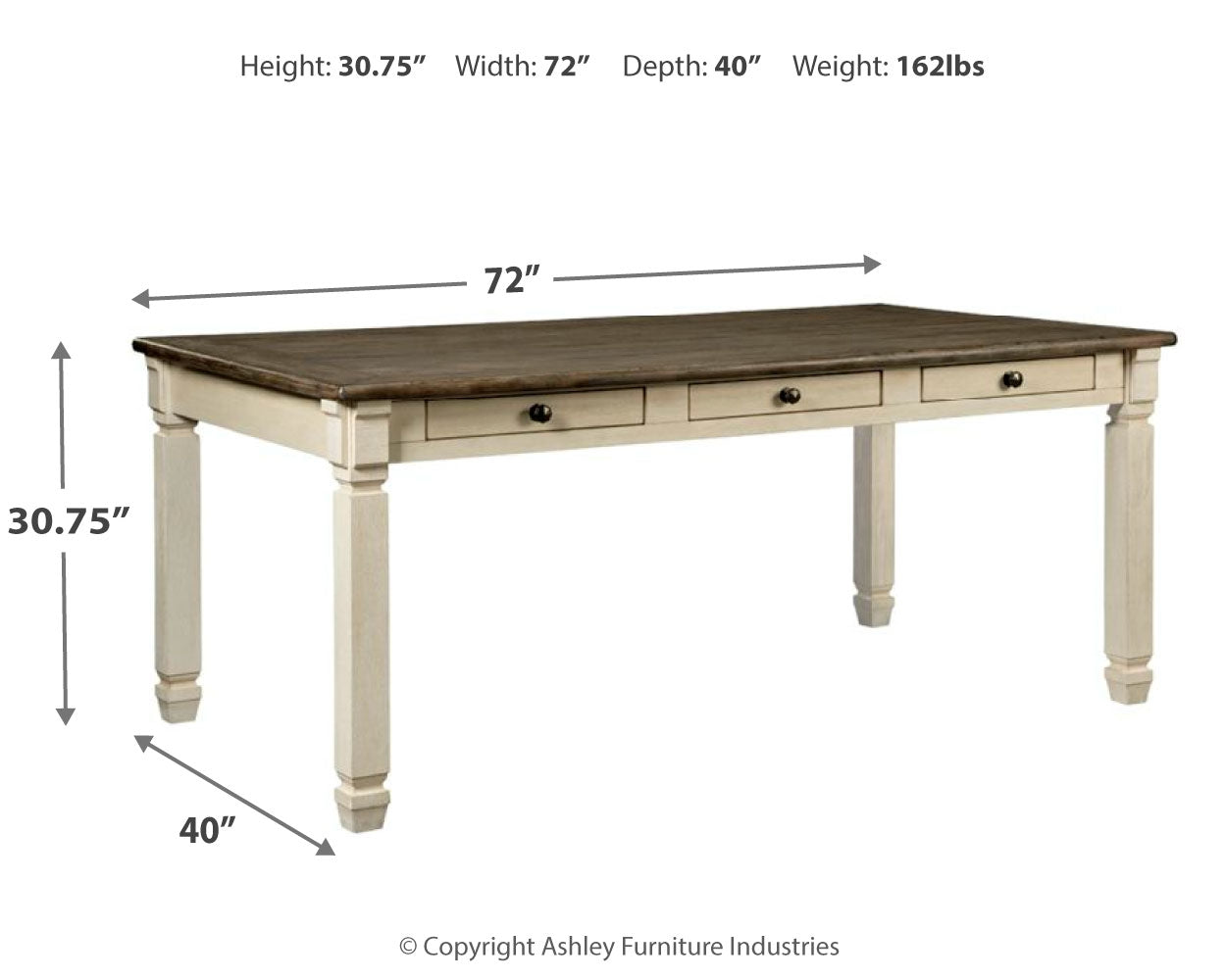 Bolanburg Dining Table - Ashley Furniture - Brunei
