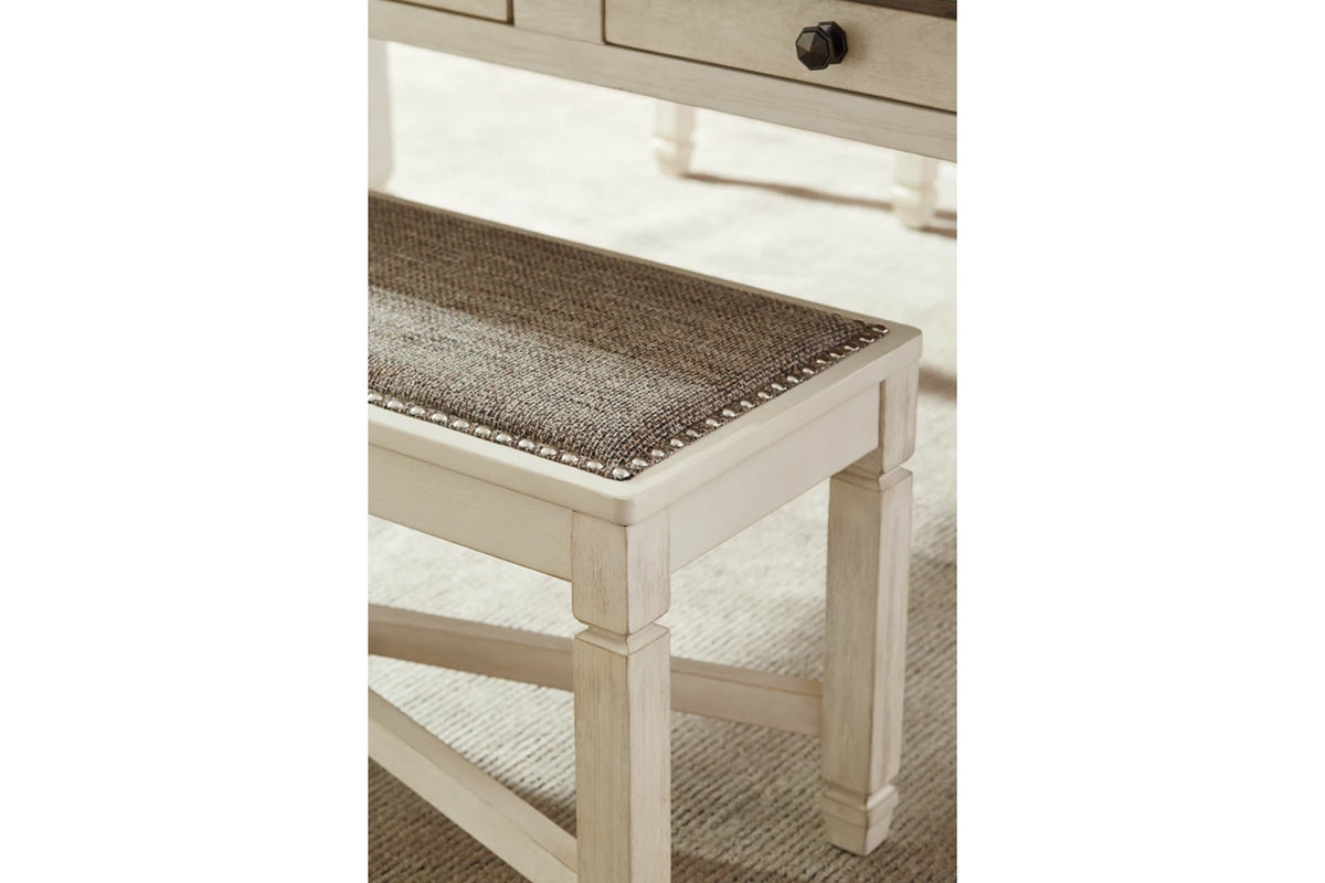 Bolanburg Dining Table and 4 Chairs and Bench;Two Tone