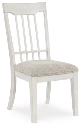 Shaybrock Dining UPH Side Chair;Antique White/Brown