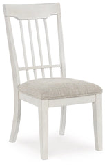 Shaybrock Dining UPH Side Chair;Antique White/Brown
