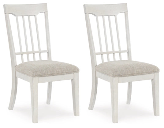 Shaybrock Dining UPH Side Chair;Antique White/Brown