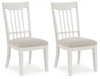 Shaybrock Dining UPH Side Chair;Antique White/Brown