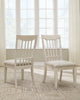 Shaybrock Dining UPH Side Chair;Antique White/Brown