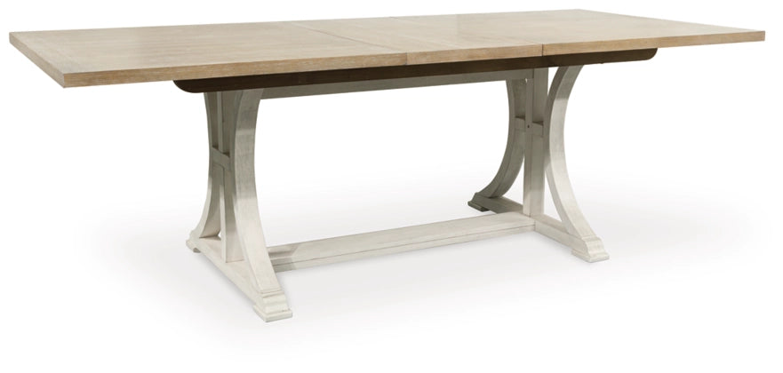 Shaybrock RECT Dining Room EXT Table;Antique White/Brown