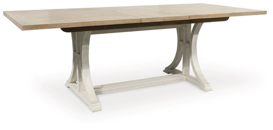 Shaybrock RECT Dining Room EXT Table;Antique White/Brown