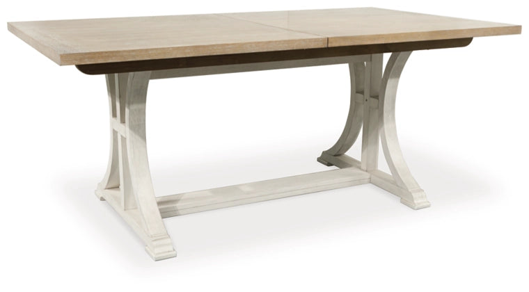 Shaybrock RECT Dining Room EXT Table;Antique White/Brown