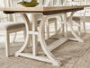Shaybrock RECT Dining Room EXT Table;Antique White/Brown