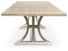Shaybrock RECT Dining Room EXT Table;Antique White/Brown
