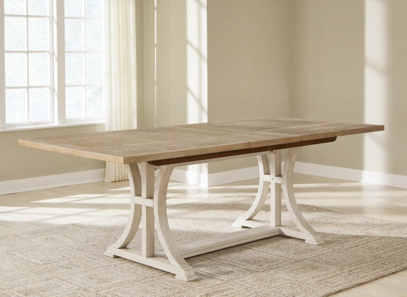 Shaybrock RECT Dining Room EXT Table;Antique White/Brown