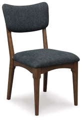 Korestone Dining UPH Side Chair; Black/Dark Brown