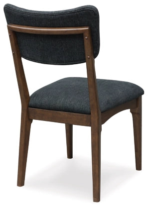 Korestone Dining UPH Side Chair; Black/Dark Brown