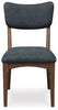 Korestone Dining UPH Side Chair; Black/Dark Brown