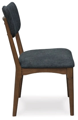 Korestone Dining UPH Side Chair; Black/Dark Brown