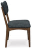 Korestone Dining UPH Side Chair; Black/Dark Brown