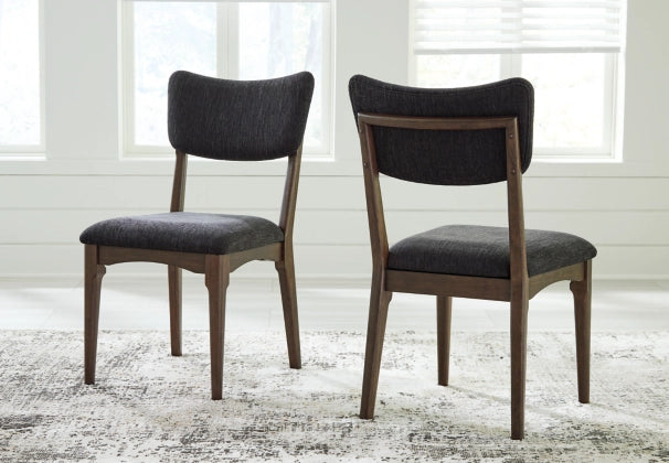 Korestone Dining UPH Side Chair; Black/Dark Brown