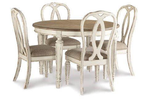 Realyn Dining Table and 4 Chairs