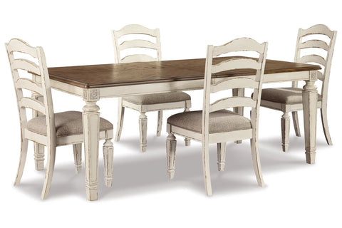 Realyn Dining Table and 4 Chairs
