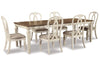 Realyn Dining Table and 6 Chairs with Server